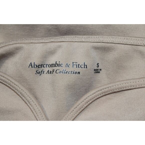 Womens Abercrombie & Fitch Soft A&F Tan Sleeveless V-Neck Bodysuit Top Size S - Picture 3 of 11